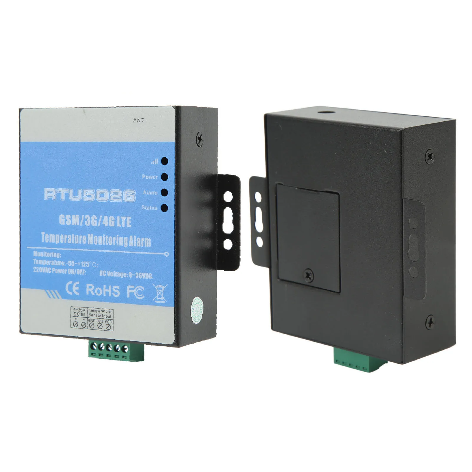 Alarm temperatury 12VDC GSM 3G 4G RTU Metal do elektrowni słonecznej, obserwatorium meteorologicznego, biblioteki, alarm temperatury