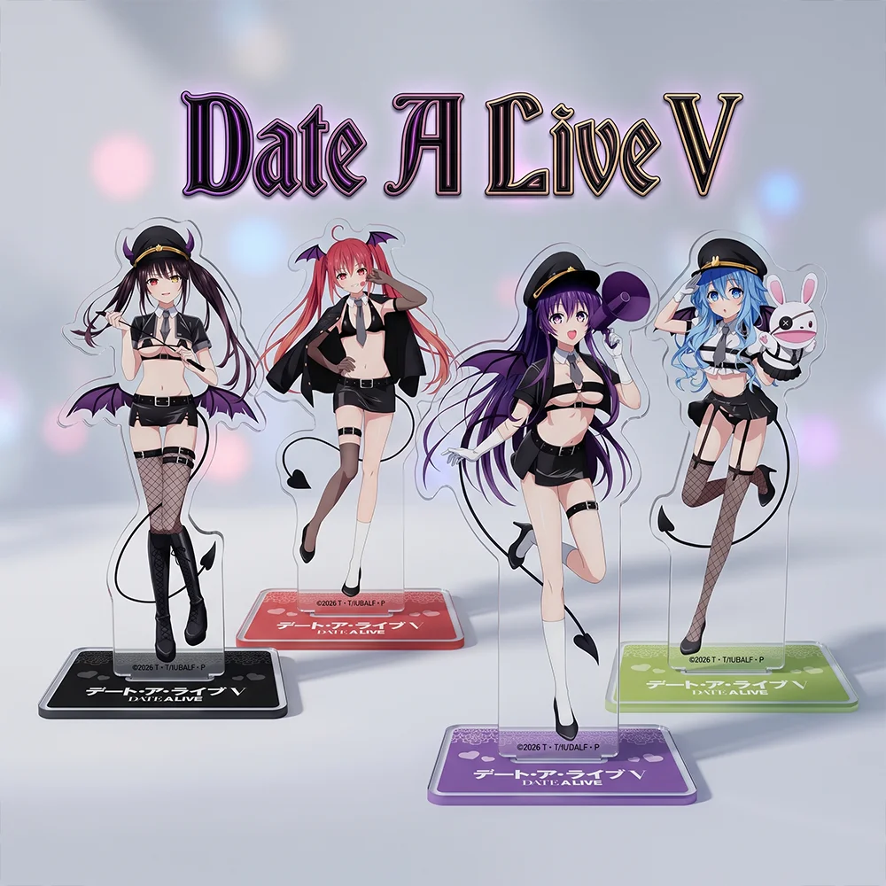 Date A Live V Tohka Kurumi Origami Kotori Police Devil 15CM Acrylic Stand Keychain 2026 New Anime Stand Room Decoration  Gift