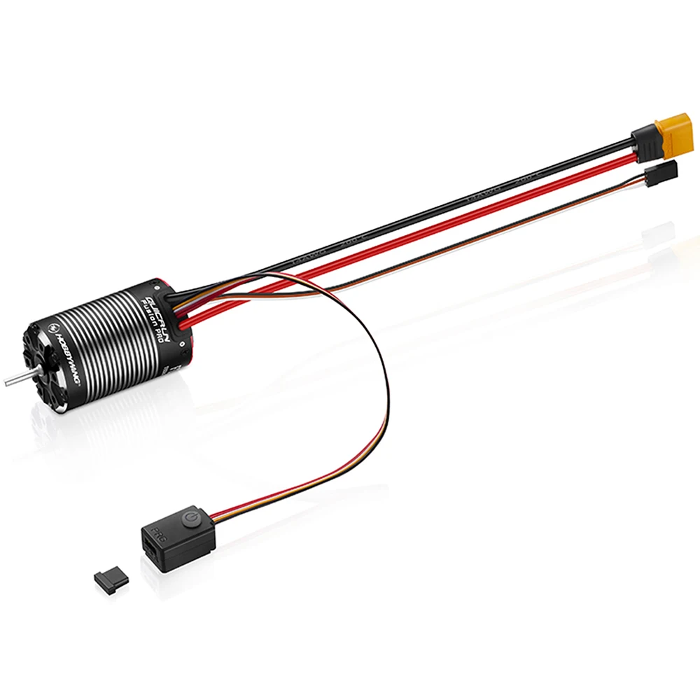 HobbyWing RC Brushless Motor and Esc Combo 2-IN-1 1/10 Scale 2S-3S 60A 2300KV for Crawler