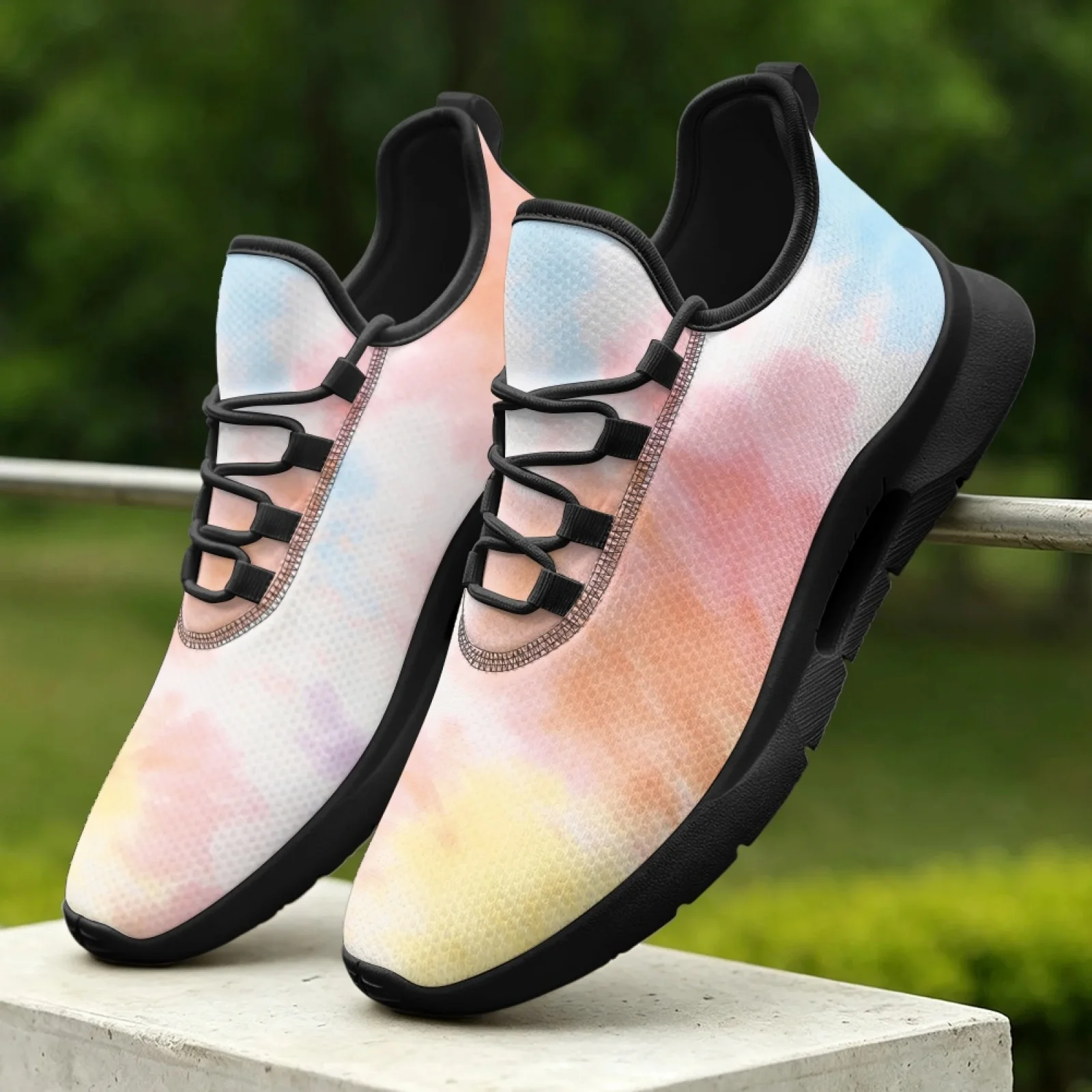 XIXIRIMIDO Women's Lace-up Casual Shoe Nurse Shoes Women's Sandals Men's Sneakers and Casual Shoes Tenis Feminino Gradient