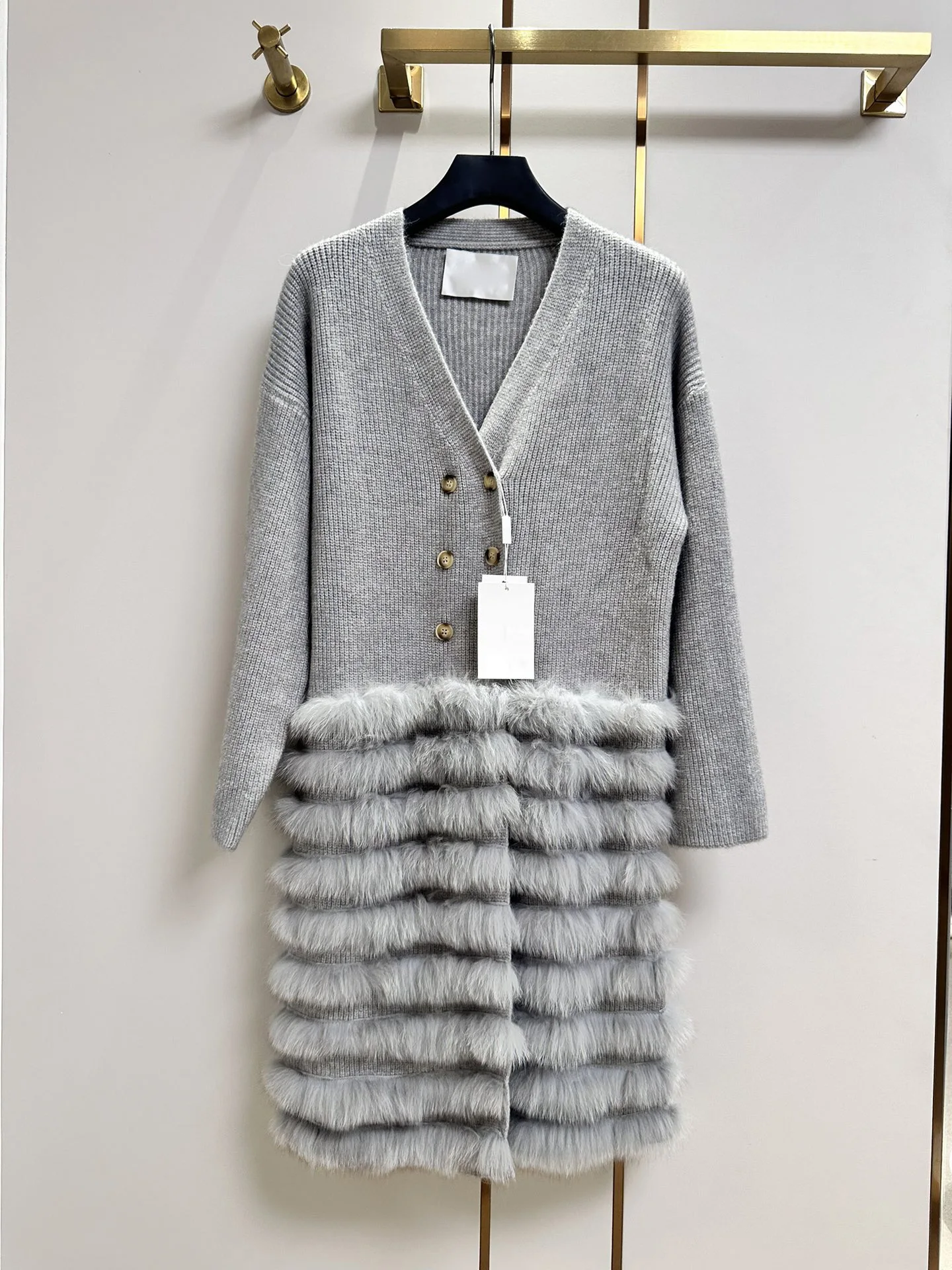 

Women's Clothing knitted fur cardigan coat Autumn Winter New 019