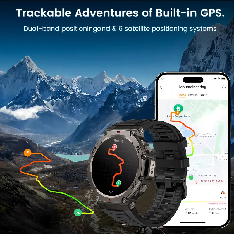 2025 For HUAWEI NEW outdoor Smart Watch 1.43'' AMOLED Display Outdoor Compass Built-in AGPS Bluetooth Call SPORT SWIM Smartwatch
