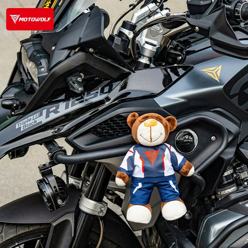 

30cm Helmet Cute Bear Plush Toys Scooter Motorcycle Accessories Electric Vehicle Decor Gifts for Friends - 2025 Trending