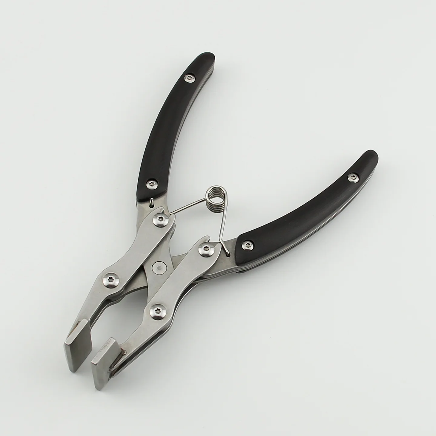 Leather Flat Nose Pliers Stainless Steel Edge Crimping Pliers Parallel Jaw Clamp Tool for Leather Craft DIY Jewelry Tool