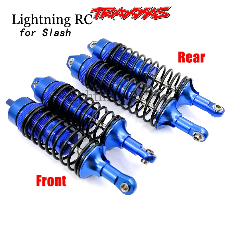 

Aluminium Alloy Shock Absorber Assembled Full Metal Big Bore Shocks Front & Rear for Traxxas 1/10 Slash 4x4 Rustler 4x4 VXL