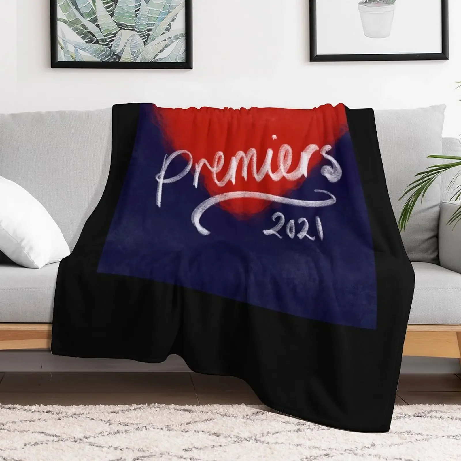 New Melbourne Demons Dees Premiers 2021 Classic T-Shirt Throw Blanket Summer Cool Breathable Blanket for Sleeping