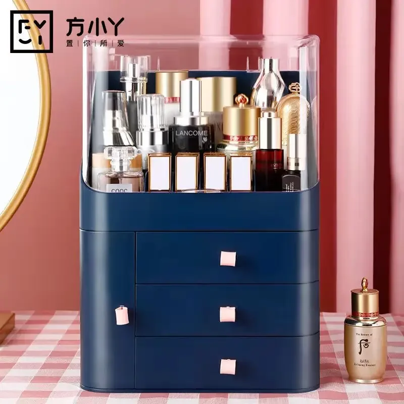 

Органайзер для косметики большой емкости, настольный органайзер для хранения косметики, ювелирных изделий, лака для ногтей, ящик для косметики