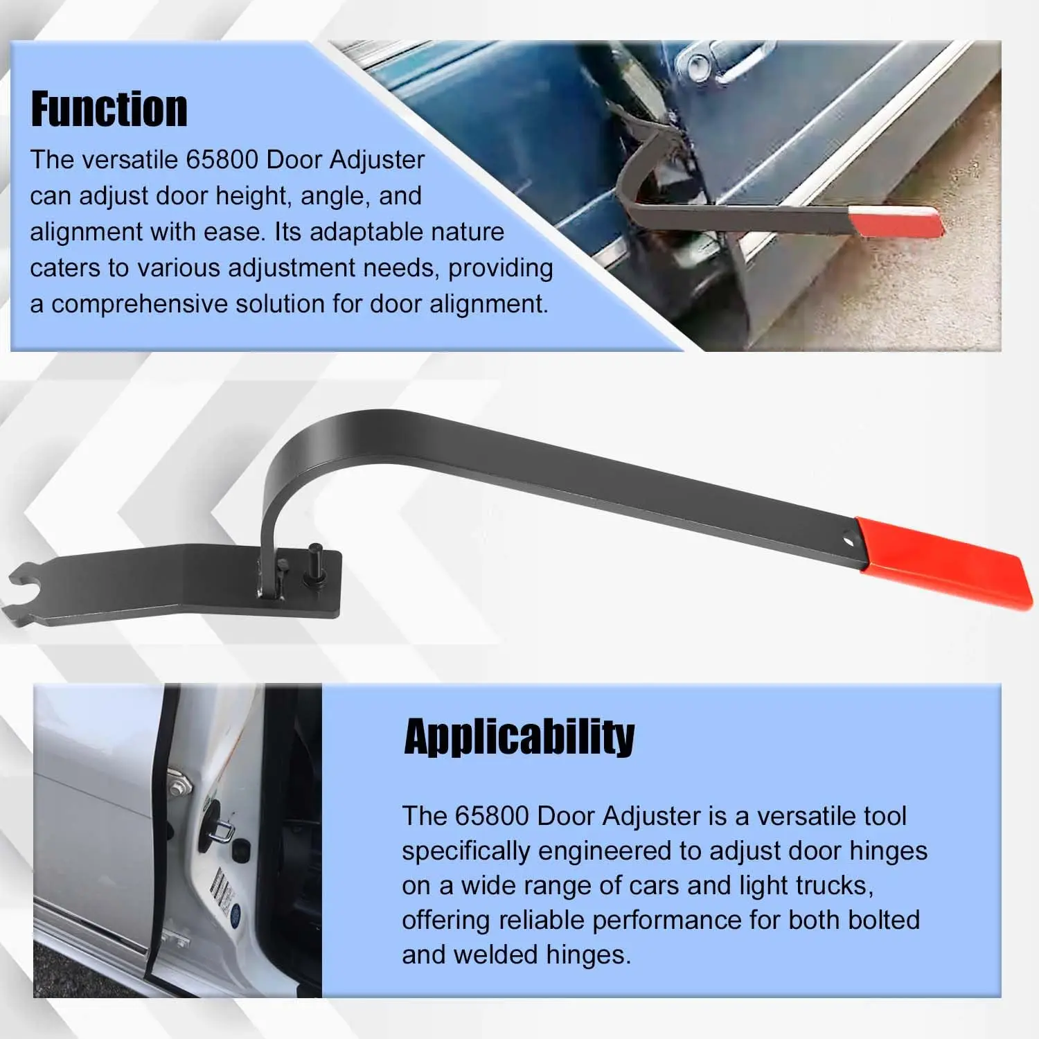 ANX 65800 Car Door Alignment Tool, Adjusts Door Hinges on Most Cars and Light Trucks for Both Bolted and Welded Hinges Removal