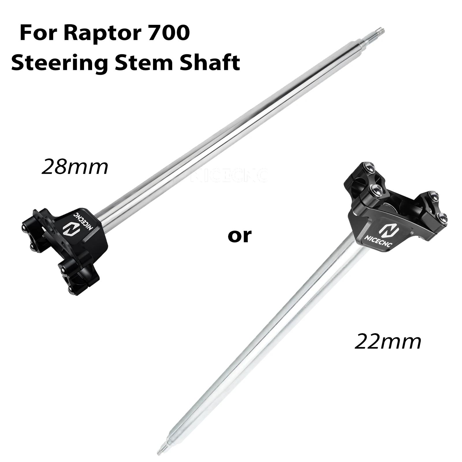 

NICECNC ATV Steering Stem Shaft For Yamaha Raptor 700 700R SE 2013-2024 YFM700 YFM700R Billet Aluminum & 45# Steel