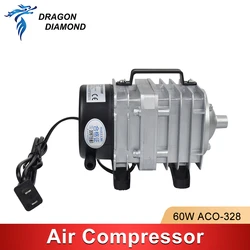 ACO-328 60W Air Compressor 220V Electrical Magnetic Air Assist Pump for CO2 Laser Engraving Cutting Machine