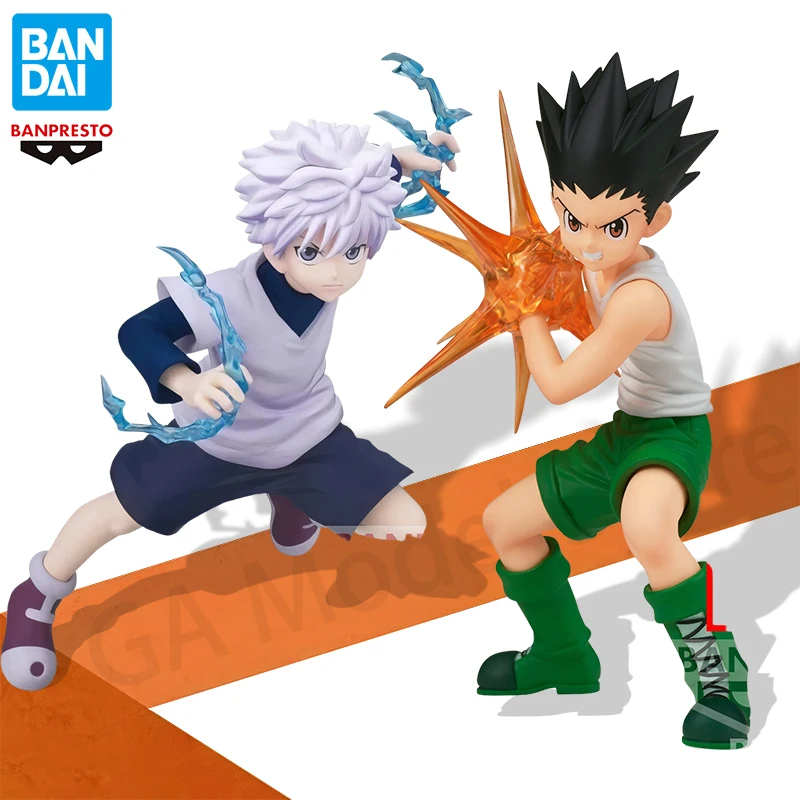

В наличии Bandai, оригинальная аниме HUNTER×HUNTER VIBRATION STARS Gon Freecss Killua Zaoldyeck, экшн-фигурка, Коллекционная модель игрушки
