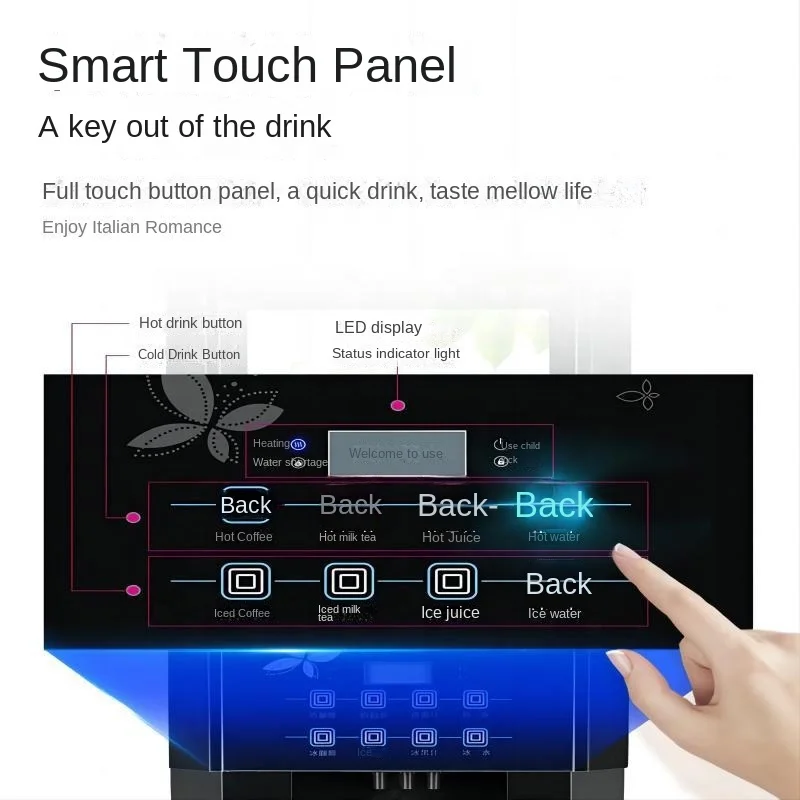 Dual Temperature Commercial Smart Coffee Maker Integrated Hot Beverage Machine for Household Use Multi-Functional