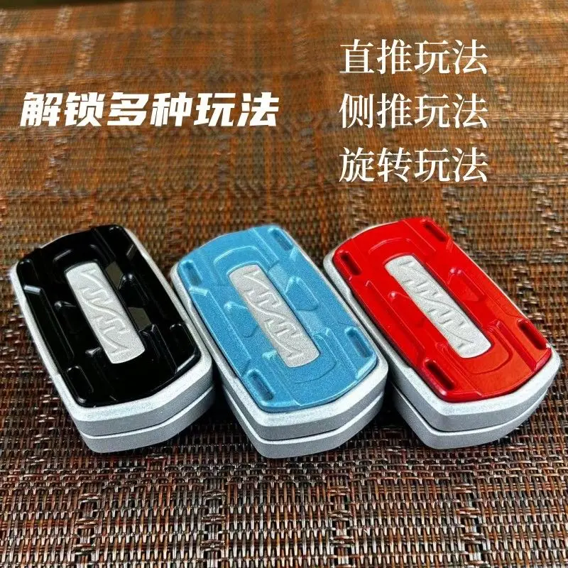 New fidget EDC unlimited push card snap coin tuning fork decompression toy fingertip gyroscope black technology boyfriend gift