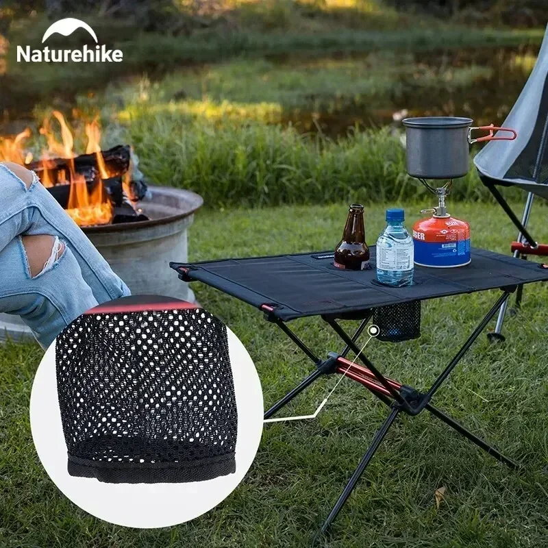 Naturehike Camping Folding Table Ultralight Portable Water Cup Table Nylon Waterproof Desk Coffee Picnic Fishing Outdoor Travel