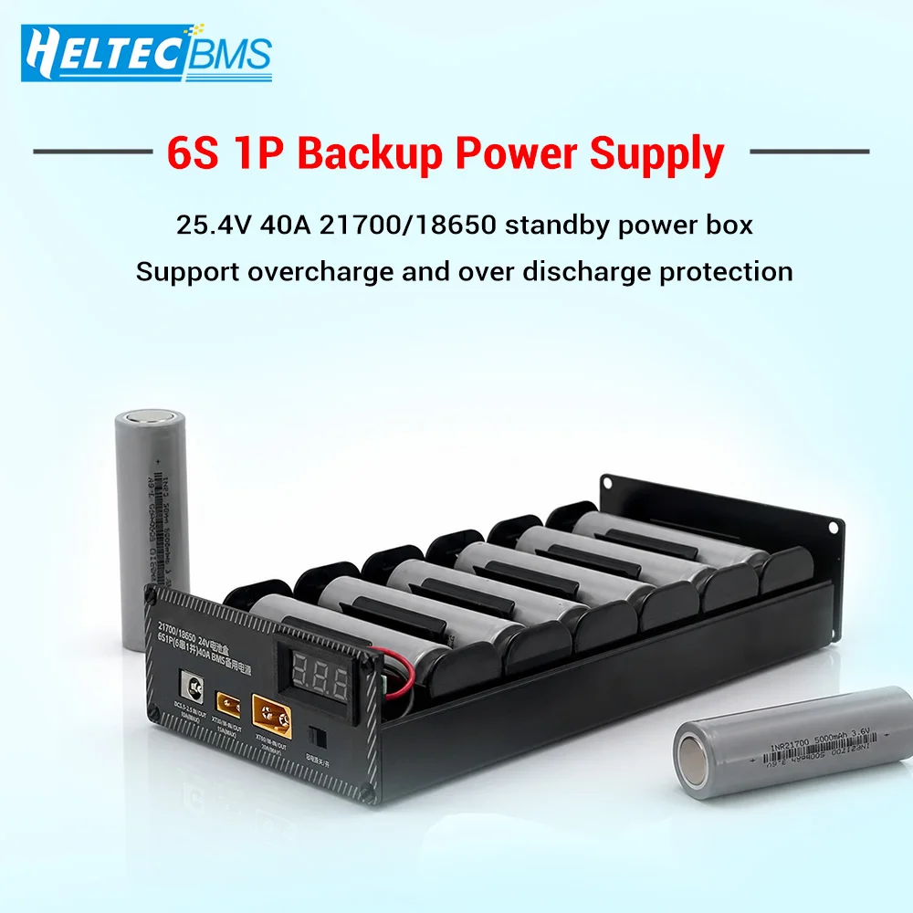 Industrial Grade Backup Power Supply 21700 6 Strings Battery Box With Bms Power Box Welding Free Overcharge/Discharge Protection