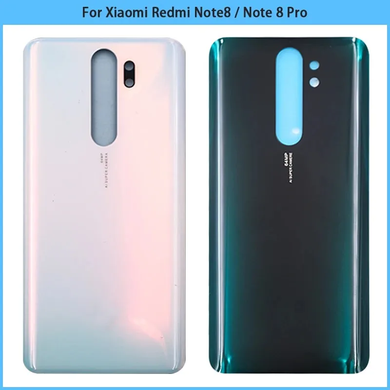 New For Xiaomi Redmi Note8 Note 8 Pro Battery Back Cover 3D Glass Panel For Redmi Note 8 Rear Door Housing Case Adhesive Replace