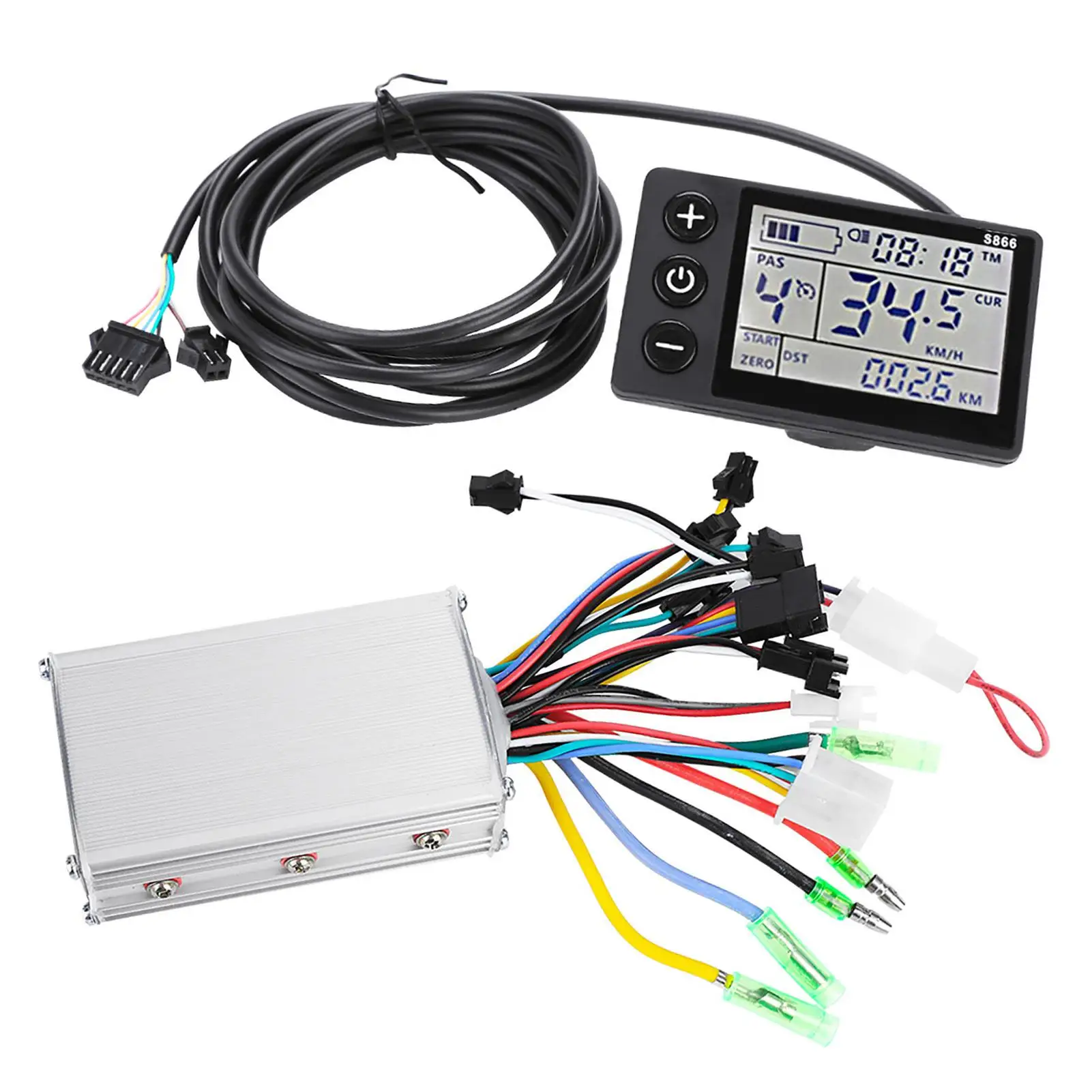 24V/36V/48V Electric Bike Brushless Controller Kit 20/30W 13A with LCD Display Panel