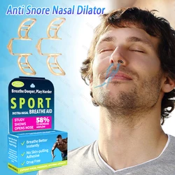 Dilatador Nasal de Silicone para Ronco, Anti-ronco Nariz Clip, Respiração Fácil, Prevenção do Ronco, Ajudar a Respirar, Dormir Dispositivos, Melhorar o Dormir