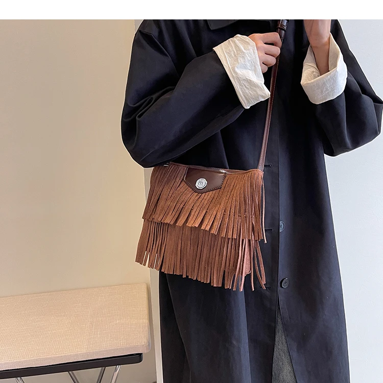 2023 Famous brand design bags for women luxury bolso replica Female tassels Bag designed bucket bag shoulder bag