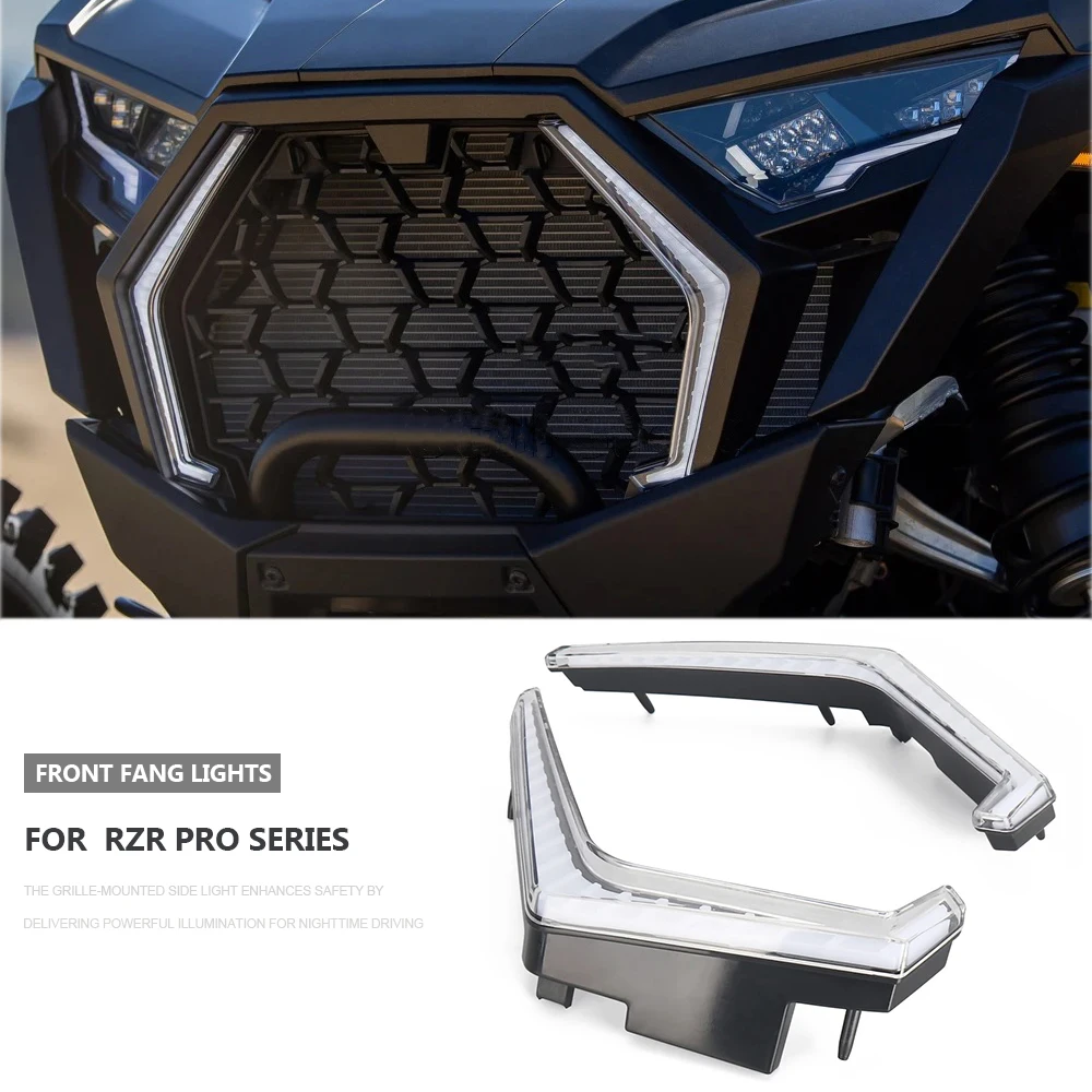 

For Polaris RZR Pro XP 4 Sport Premium Ultimate 2025 2026 UTV Accessories LED Turn Signal Center Grill Light Front Accent Lights