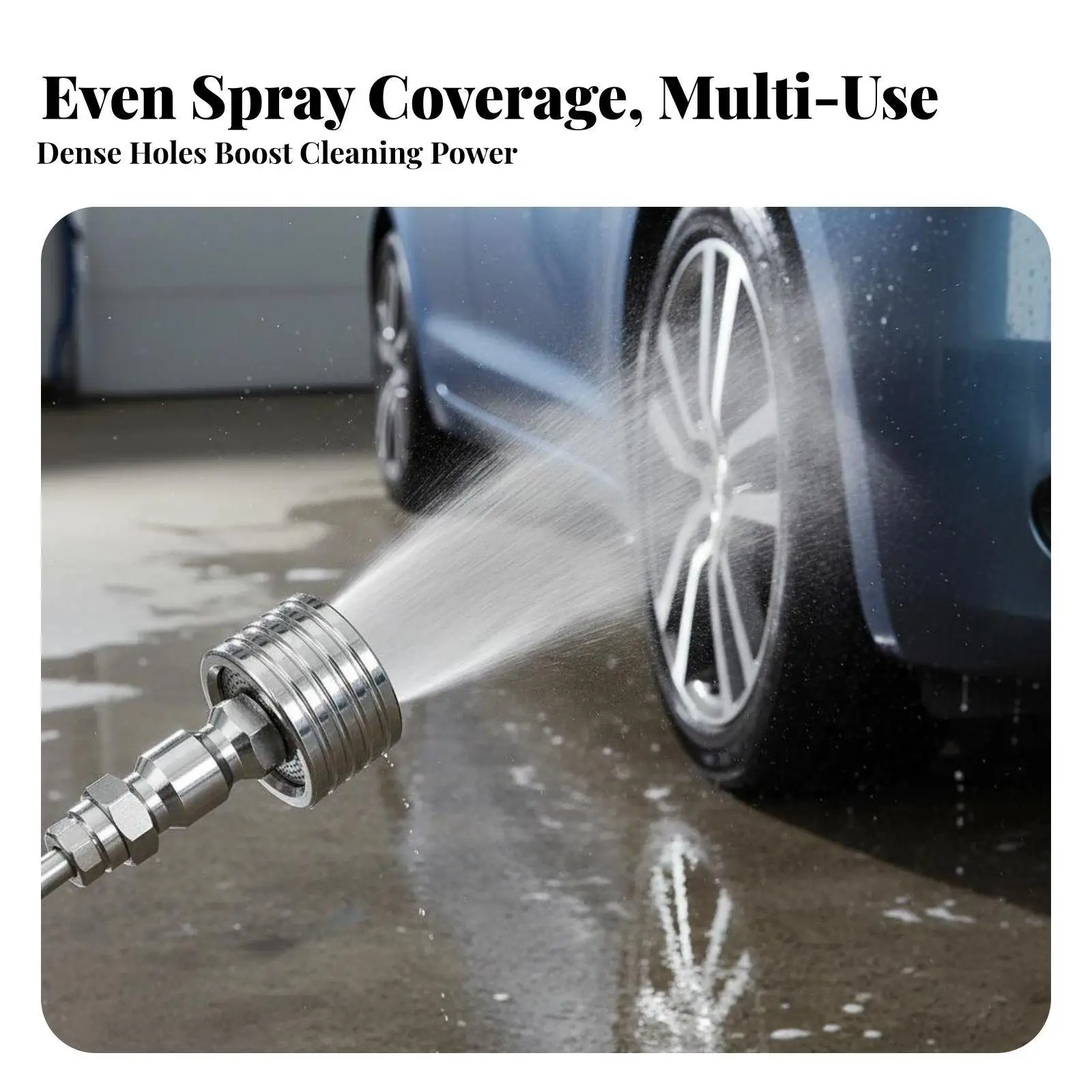 Car Washer Nozzle Portable High Pressure Sprayer Head for Vehicle Rinse Compatible with 1/4 Inch Quick Connect Wands