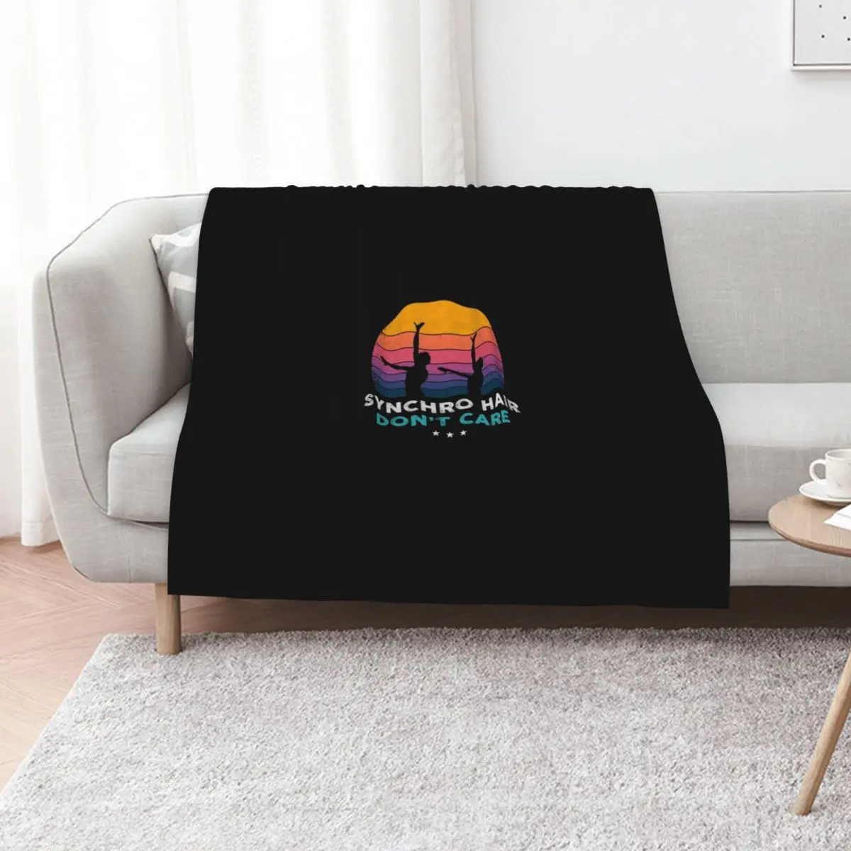 Synchronized Swimming Synchro Hair Don'T Care Funny Throw Blanket Bed covers Sofa Single Soft Plaid Blankets