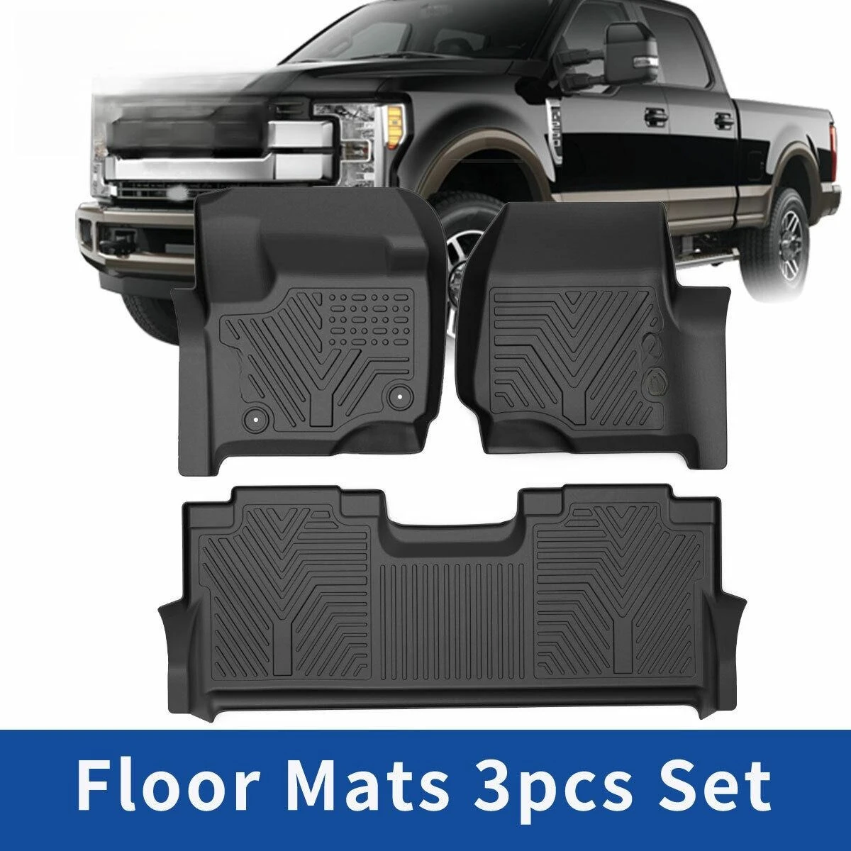 

3D-коврики из TPE для Ford F-250 F350 F450 Super Duty Crew Cab 2017-2025 годов выпуска