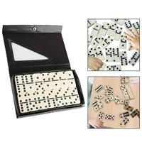 Double Six Domino Set Traditional Adults Kids 28 Dominoes in Portable Case for