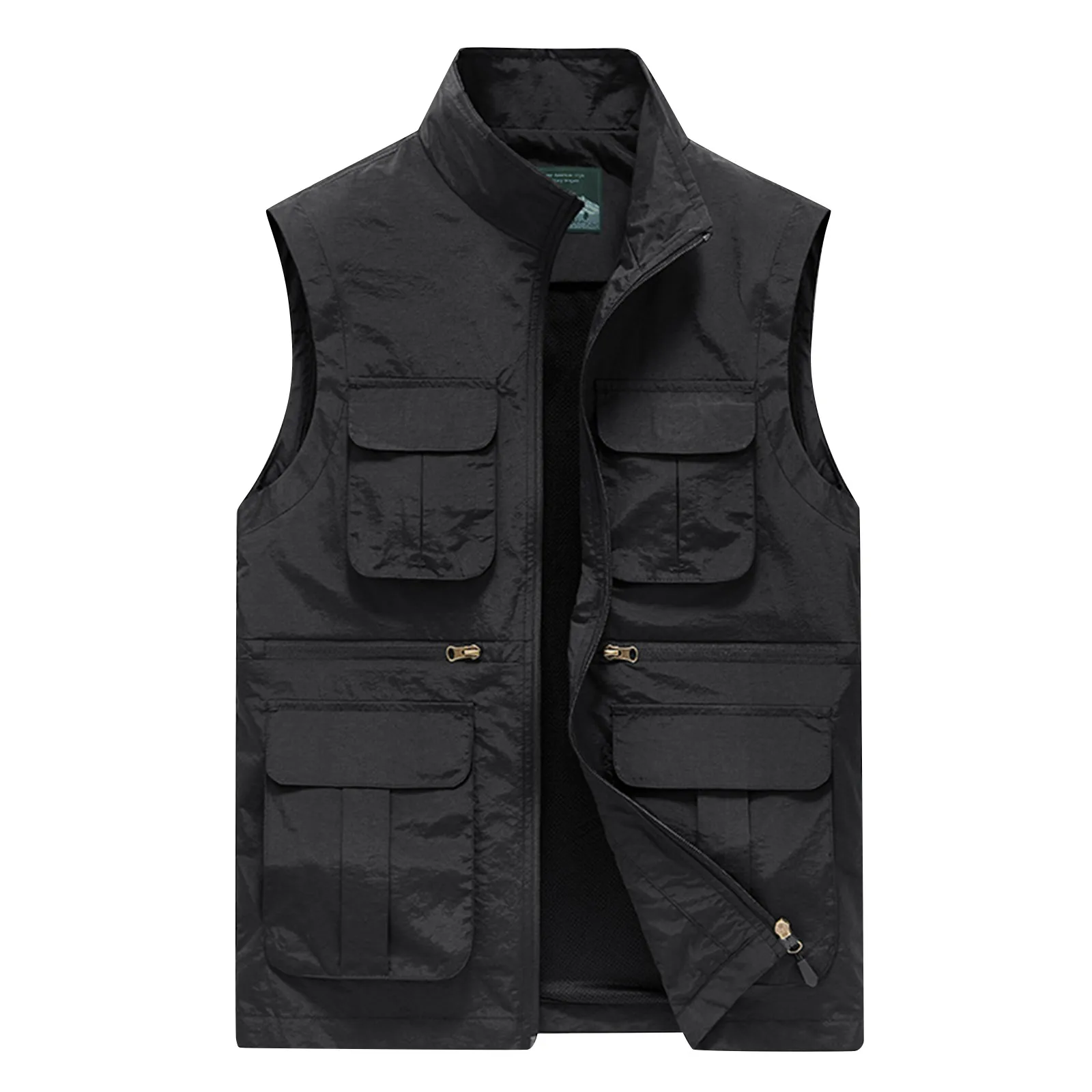 صدرية رياضية بسحاب متعدد الجيوب للرجال ، سترات واقية على طراز البضائع ، سترات عصرية ، كاجوال كلاسيكي خارجي ، سترة عملية