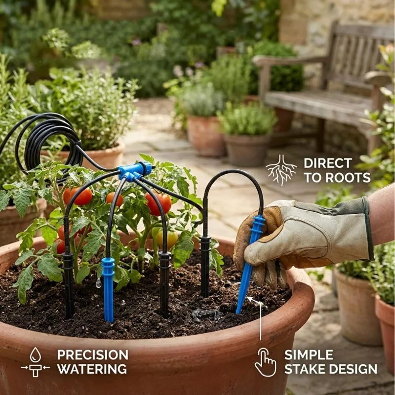 50/10PCS Plant Watering Irrigation Drip Head 4/7mm Micro Drip Water Connector Spikes Watering Drip Irrigation System For Garden