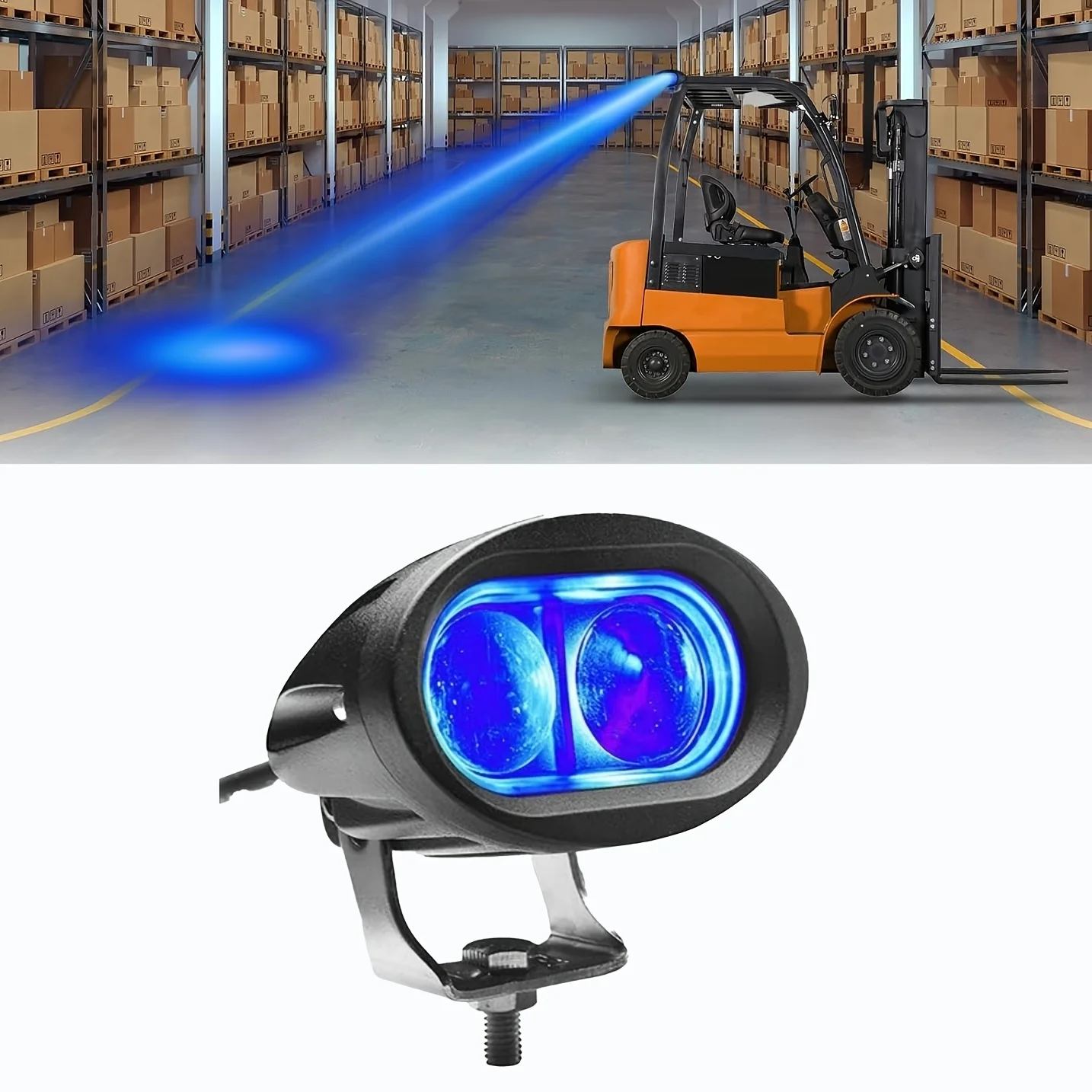 

LED Forklift Light Blue Safety Light led work light pods light Warehouse Safe Warning Spotlight 12V-80V
