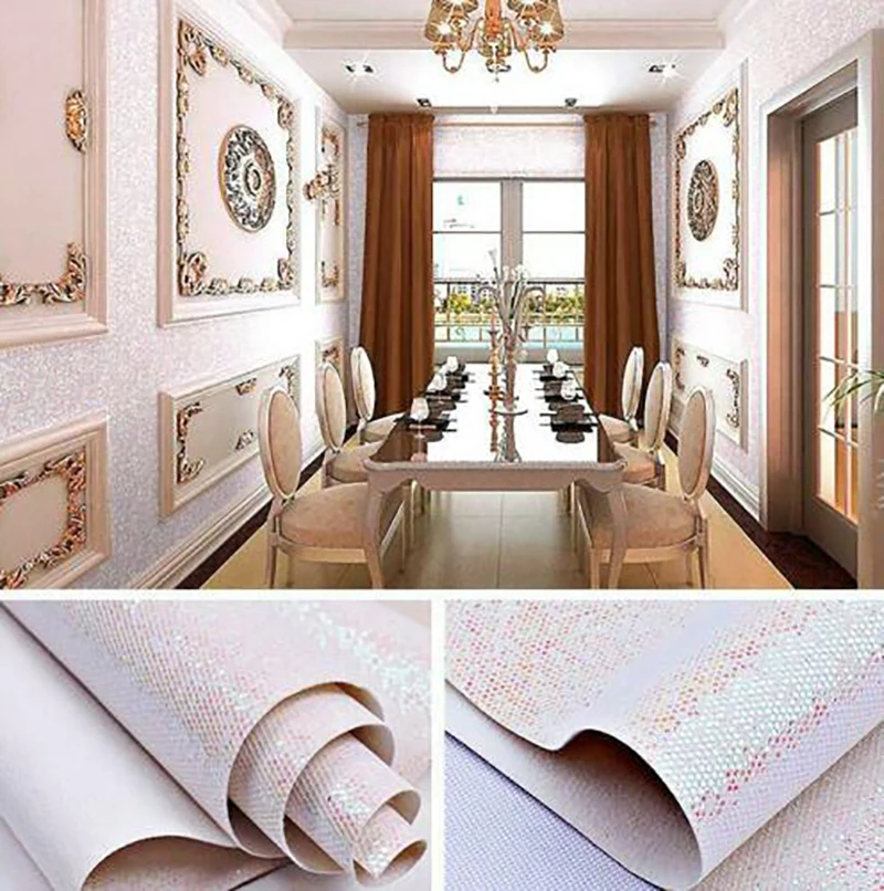 Self Adhesive Sparkle Diamond Glitter Vinyl Leather Fabric Material Crafts Bows Bags Decoration Peel and Stick Wallpaper Borders