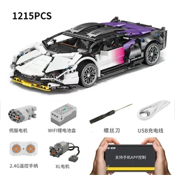 Supercar  Concept Sports Car Supercar Building blocks Brick model Overspeed car toy Children's Gift Birthday gift 1215pcs