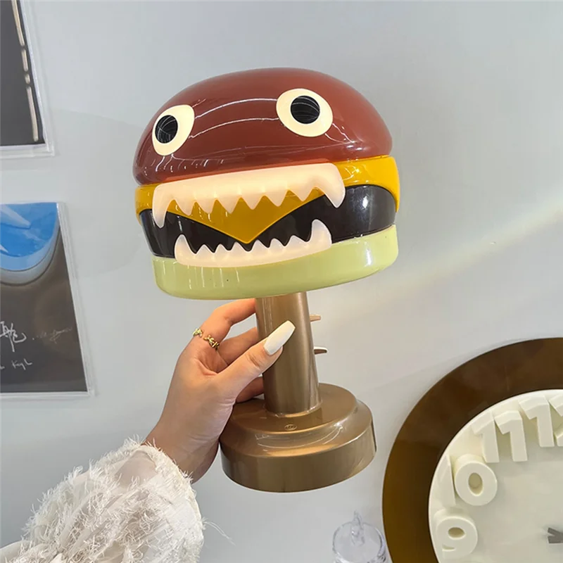 

AT51-Hamburger Table Lamp Fashion Cartoon Night Light Atmosphere Light Home Lamp Decoration