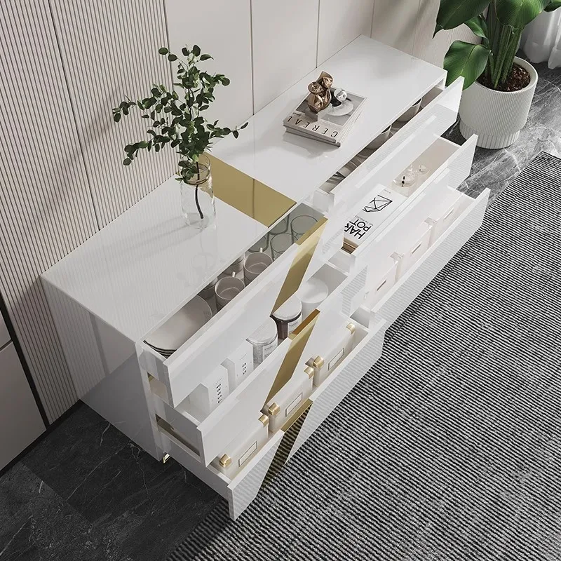 خزائن غرفة المعيشة الذهبية الكبيرة ديكور المنظمون الفاخرة غرفة نوم خزائن غرفة المعيشة أدراج التخزين أثاث Szafki Do Salonu #3