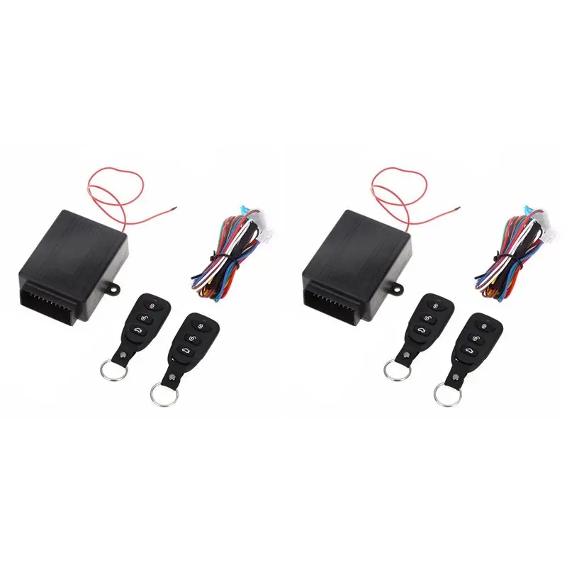 

Ingenious-2X 12V Universal Car Auto Remote Central Kit Door Lock Locking Vehicle Keyless Entry System With 2 Remote Control