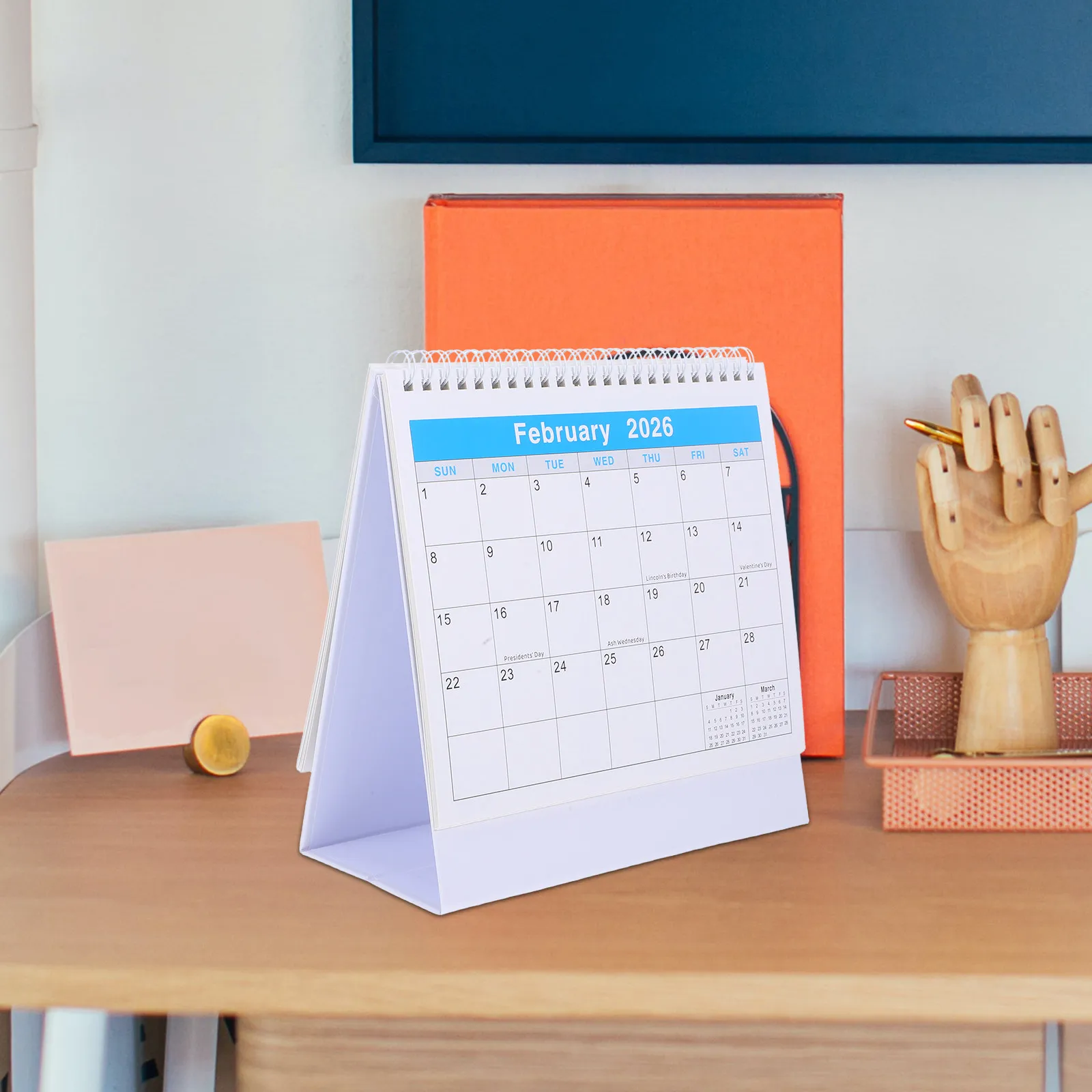 

Настольный календарь-планировщик на 2026 год, большой, ежемесячный, с легким перелистыванием страниц, металлическим кольцевым переплетом, для учителей, студентов, специалистов, для ежедневного использования