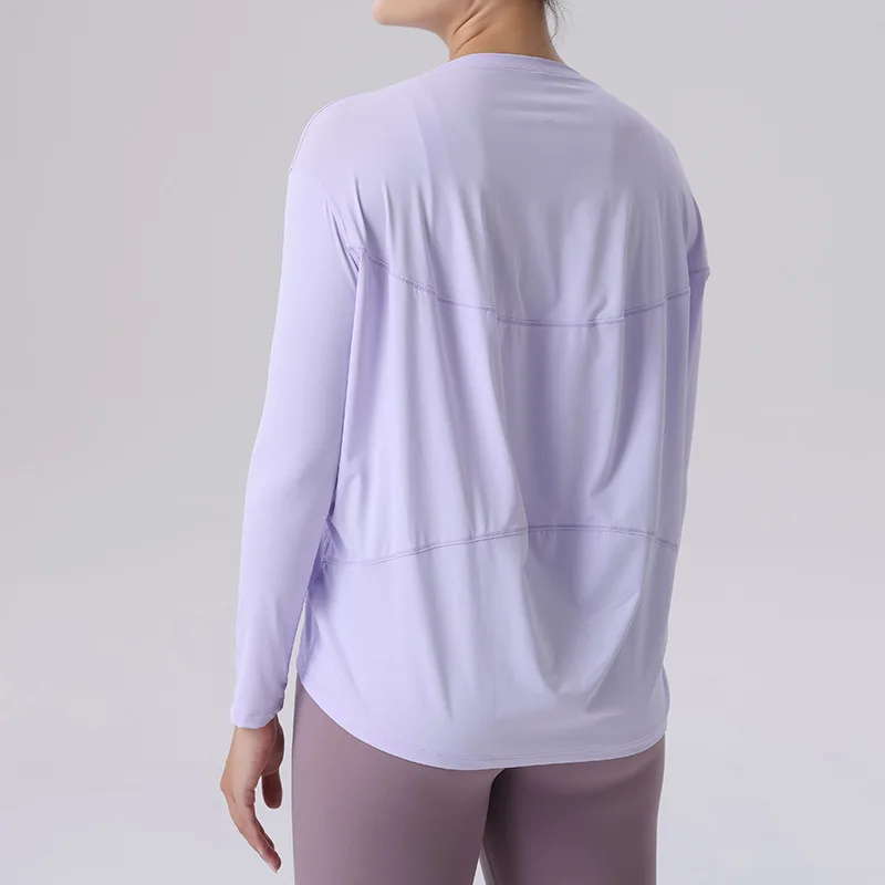 Summer Thin Ice Silk Sun Protection Clothing Outdoor Quick-drying Shirts Breathable Loose Long Sleeve Top for Women