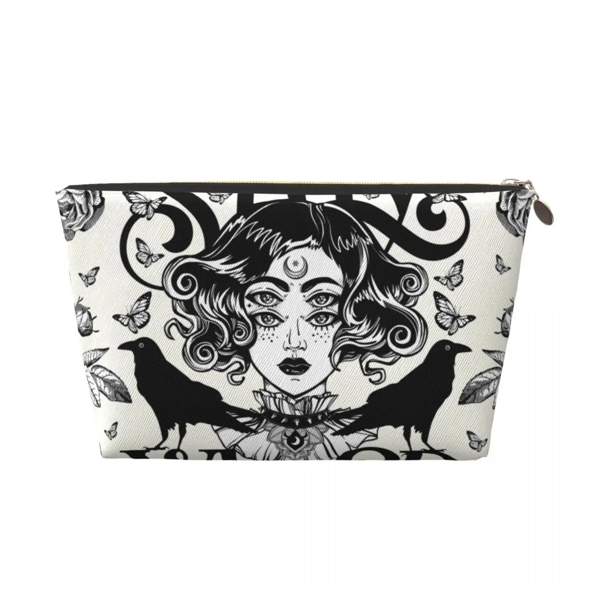 Custom Stay Weird Travel Cosmetic Bag Women Halloween Witch Toiletry Makeup Organizer Lady Beauty Storage Dopp Kit