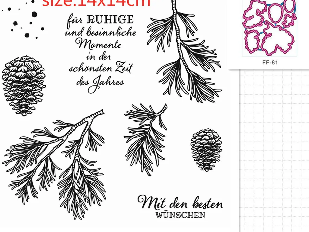 German Trunk Text Silicone Clear Rubber Stamp Sheet Cling Scrapbooking DIY Cute Pattern Photo Album Paper Decoration