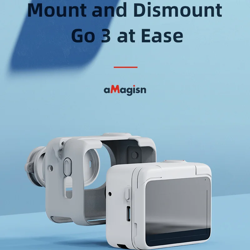 حافظة واقية سيليكون لـ Insta360 GO3S ، مضاد للخدش ، غلاف حماية شامل ، مقاوم للغبار ، مضاد للصدأ ، ملحق كاميرا الإبهام 3s