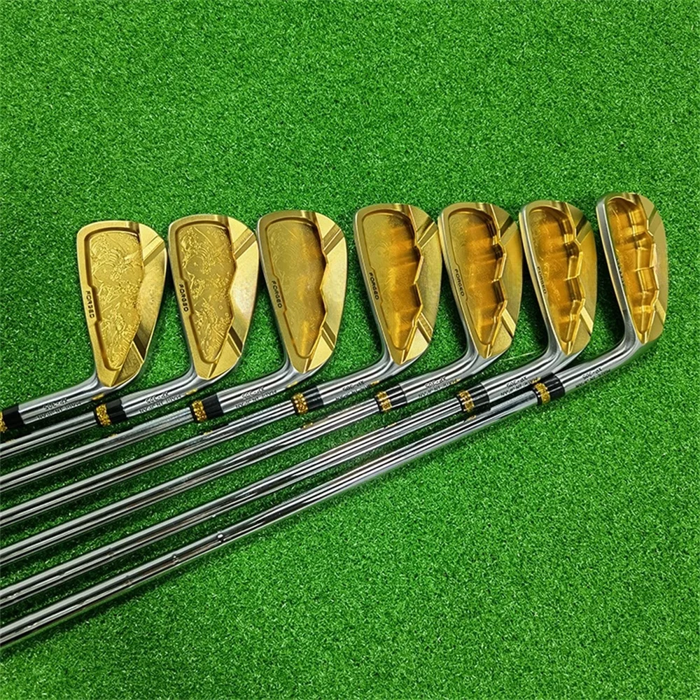 

New Golf Irons I.H.A XP-305 hollow gold Golf Irons gold 7pcs 456789p Steel or graphite golfclubs