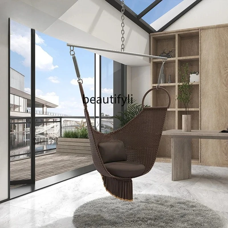 

Designer indoor hanging chair swing household balcony hanging basket light luxury hanging chair living room