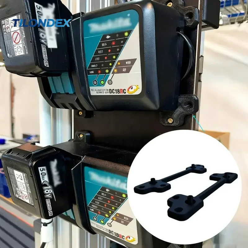 TILONDEX 2pcs Wall-Mount Charger Holder For DC18RC And DC40RA Secure Storage For Fast Chargers Garage And Workshop Tool Storage