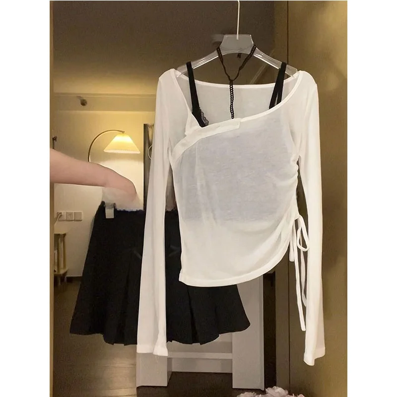 

Летний комплект для женщин: тонкая юбка-карандаш и блузка-накидка для защиты от солнца, модный комплект из двух предметов