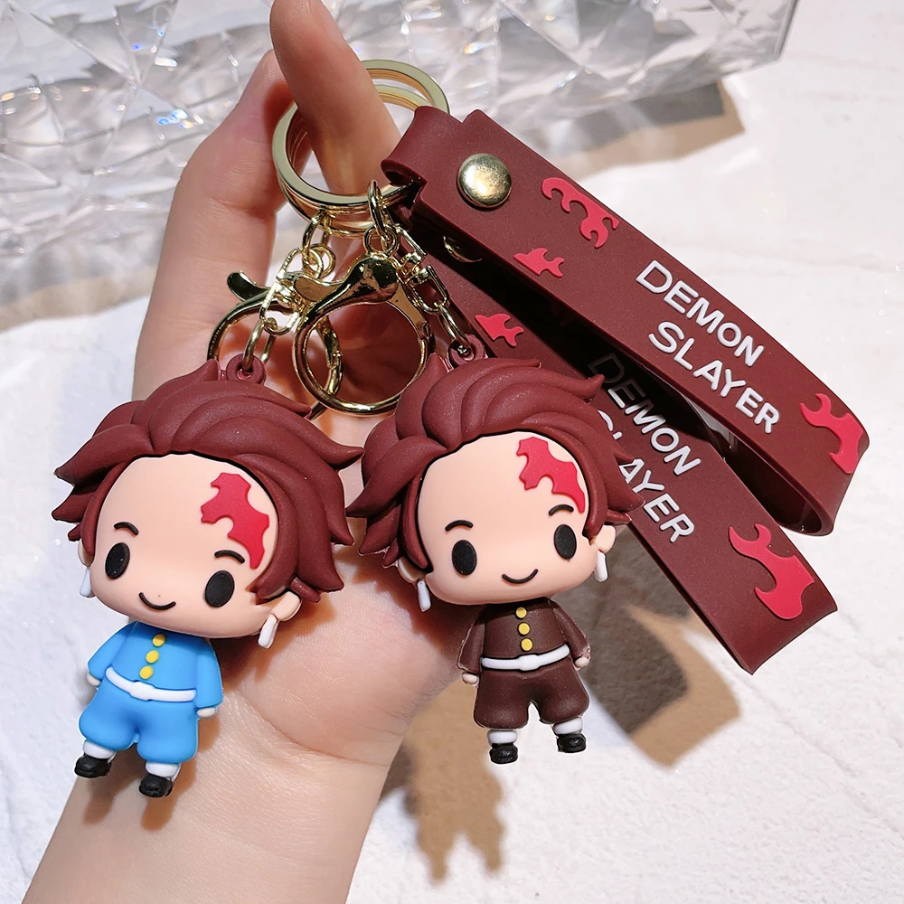 Anime Jewelry Demon Slayer Kimetsu no Yaiba Keychain The Blade of The Ghost Characters Acrylic Pendant Key Chain Gift