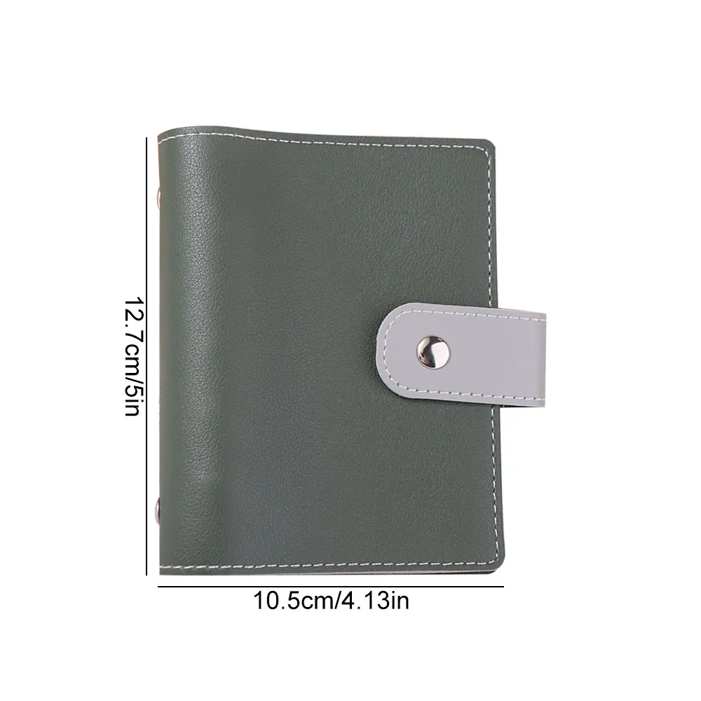 Semplice mini taccuino a fogli mobili Pagina vuota 45 fogli Notebook portatile Programma M5 PU Raccoglitore fai da te Notebook Studio
