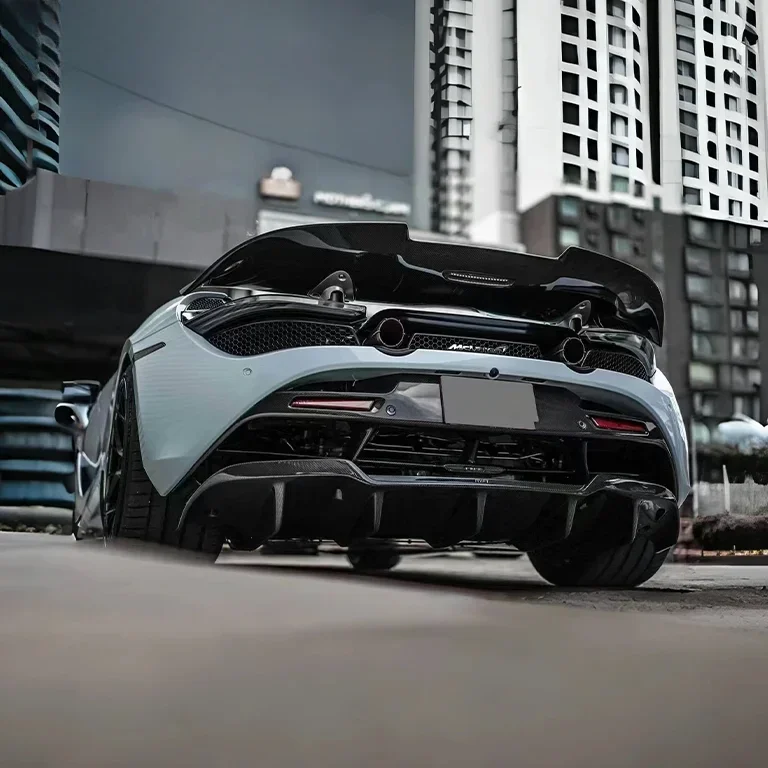 Dry Carbon Fiber Front Spoiler Rear Lip Tail Body Kit for McLaren 720s