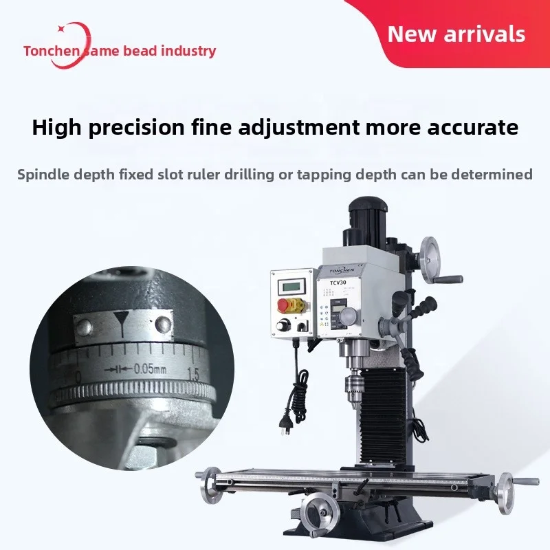Tongchen TCV30 multi-functional bench milling machine industrial household drilling machine manual milling machine with worktabl