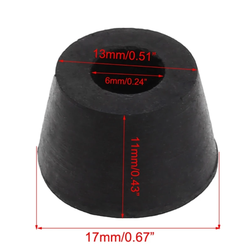 20 Pcs Rubber Instrument for Case Non-slip Cabinet Box Foot Bumpers Feet 17x10x1